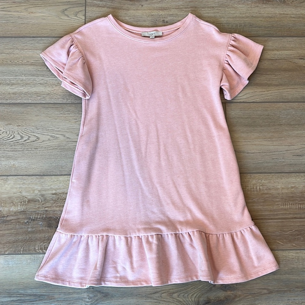 Loft Pink Ruffle Dress